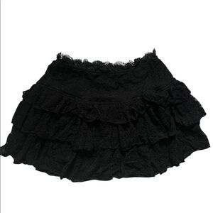 Mini Lace Ruffle Skirt